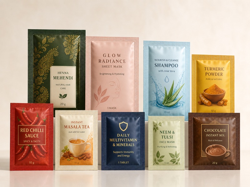 Four-side seal pouch packaging