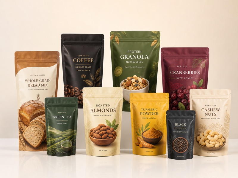Flat bottom pouch packaging