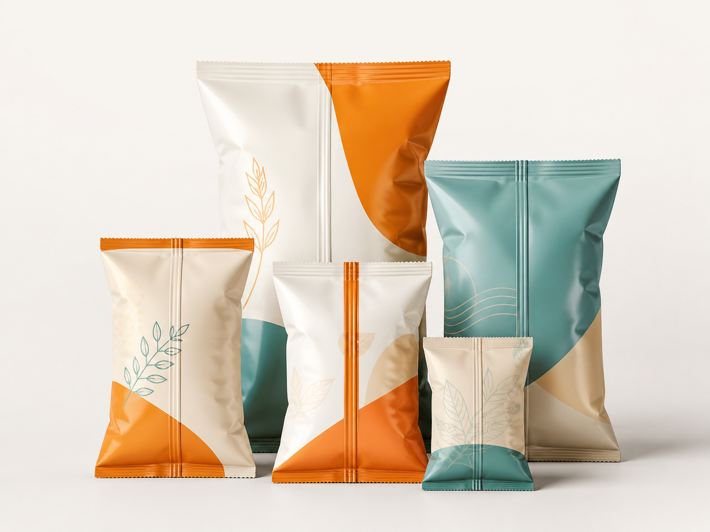 Center seal pouches packaging