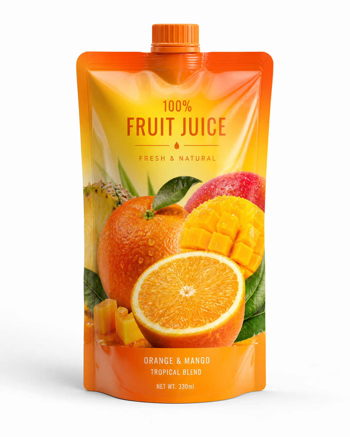 Juice spout pouch packaging